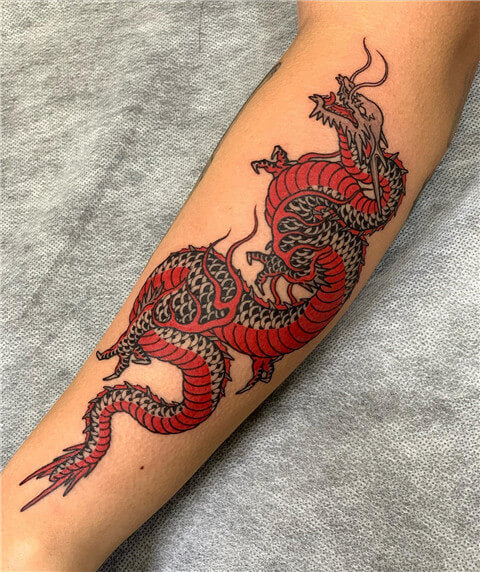 Arm Dragon Tattoo