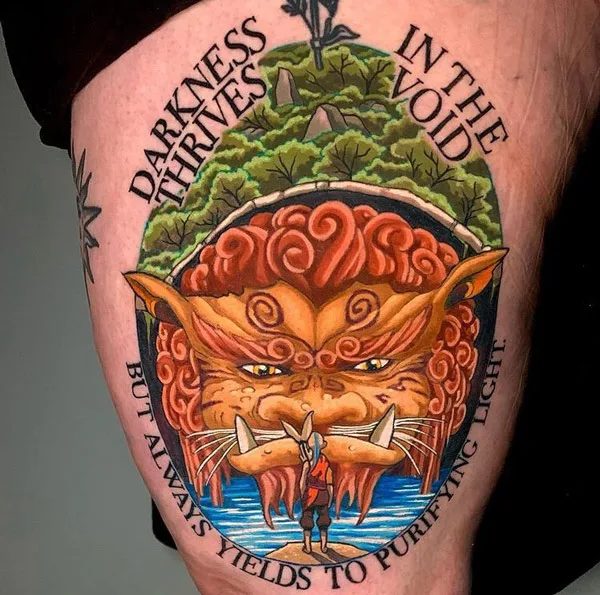 Turtle lion tattoo