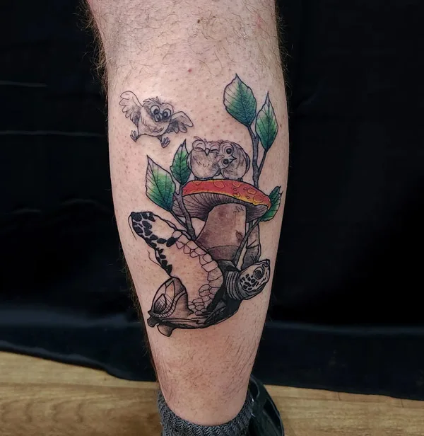 Family sea turtle tattoo