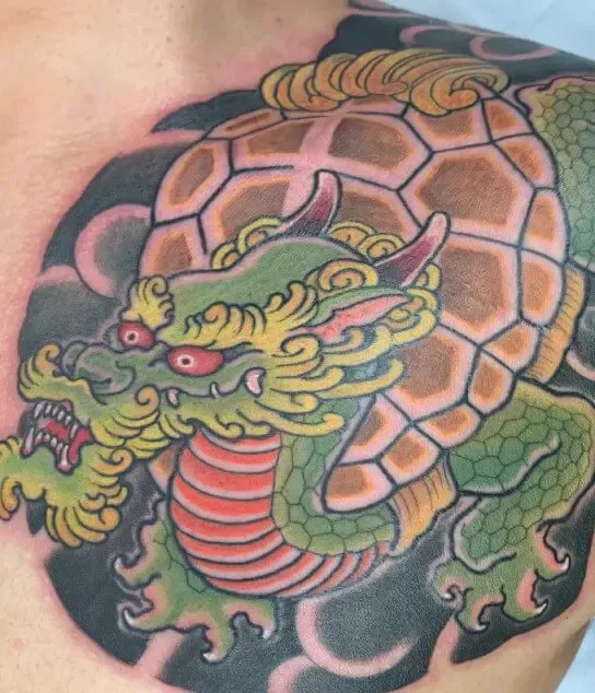 Turtle dragon tattoo